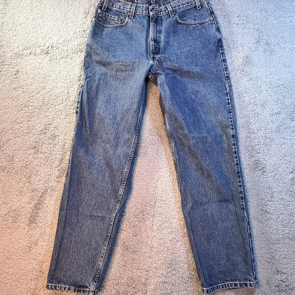 Levi's 550 Blue Jeans Mens 36x31 Vintage Y2K Black Batwing Relaxed Fit Denim